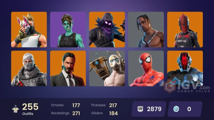 [PC/PSN] 255 skins | OG STW | Blue Team Leader | Travis Scott | Gold Midas | Gold Meowscles | Gold Brutus | WORLD CUP | Clutch | 0 VB