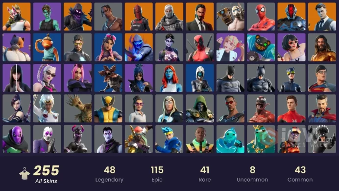 [PC/PSN] 255 skins | OG STW | Blue Team Leader | Travis Scott | Gold Midas | Gold Meowscles | Gold Brutus | WORLD CUP | Clutch | 0 VB
