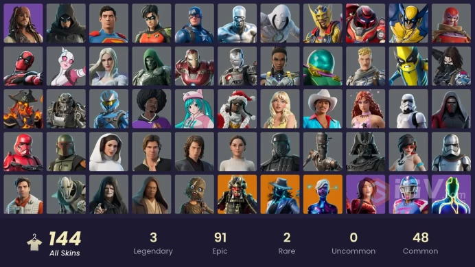 [ALL PLATFORMS]-140 Skins-Shogun OG-Victoria Saint-Iron Man Mk 45-Darth Vader Samurai-Boba Fett-AWR Trooper-Sith Trooper-FULL ACCESS-BEST SELLER