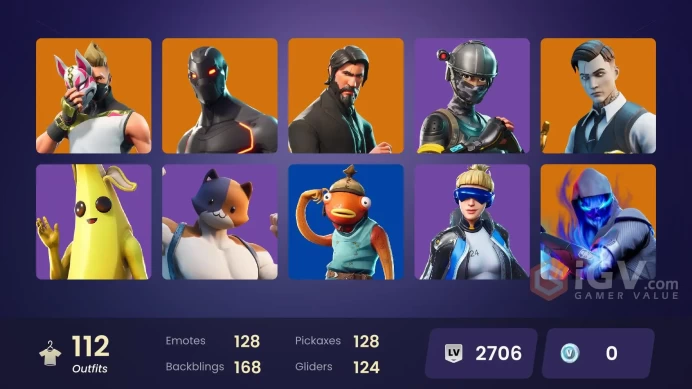 112 skins/full access/rue/the reaper/elite agent/take the l/gold midas/tidy/kerri commander/neo versa