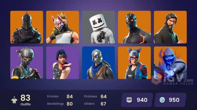 [PC/XBOX] 83 skins | OG STW | Black Knight | Sparkle Specialist | The Reaper | Blue Squire | Royale Knight | Y393