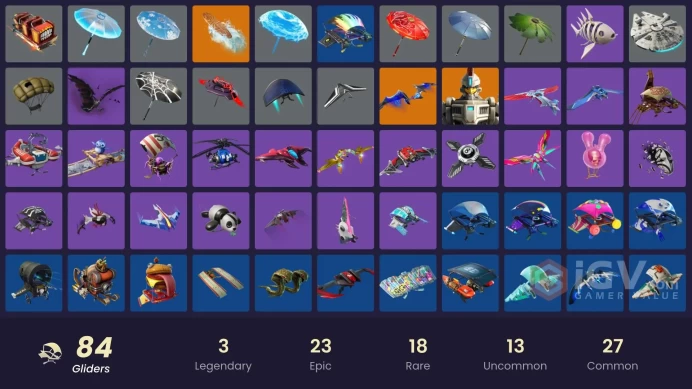86 skins/full access/the reaper/take the l/f banner/battle bus banner/disco baller/drift stage 5/elite agent