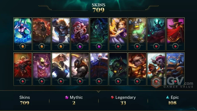 NA EMAIL CHANGEABLE 141 CHAMPS 709 SKINS Hextech Annie Soulstealer Vayne HOLIDAY NASHOR LAST PLAY 2024