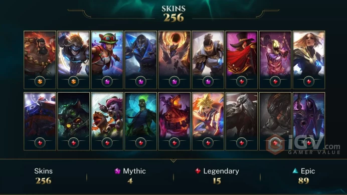 NA EMAIL CHANGEABLE 148 CHAMPS 256 SKINS Hextech Kassadin Prestige Dark Star Malphite Prestige Pulsefire Lucian 100 ME