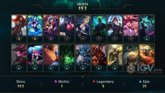 EUW - 42 LVL - Platinum 2016 - 153 Skins - Victorious Skins - Gun Goddess Miss Fortune - Star Guardian Jinx - Zombie Brand - Corporate Mundo
