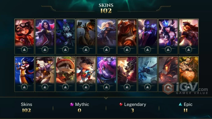 LAS EMAIL CHANGEABLE 85 CHAMPS 102 SKINS + INVENTORY 319 LITTLE LEGENDS 5X MYTHIC