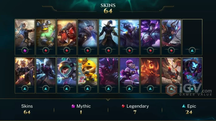 ME EMAIL CHANGEABLE 64 CHAMPS 64 SKINS Prestige Nightbringer Kayn LAST PLAY 2023