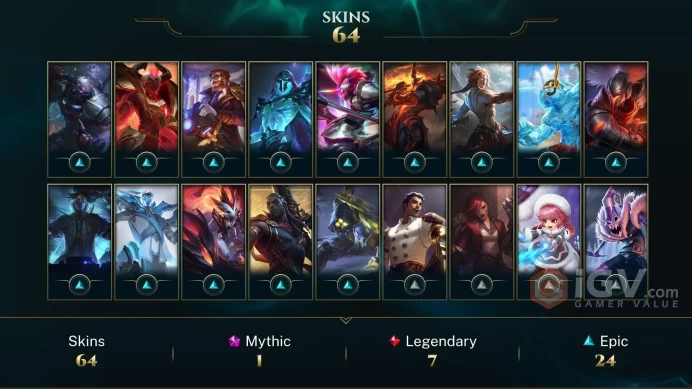 ME EMAIL CHANGEABLE 64 CHAMPS 64 SKINS Prestige Nightbringer Kayn LAST PLAY 2023