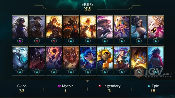EUW EMAIL CHANGEABLE 46 CHAMPIONS 24kbe 5k oe 32 SKINS+ Inv Prestige True Damage Senna 30 ME LAST PLAY 2022