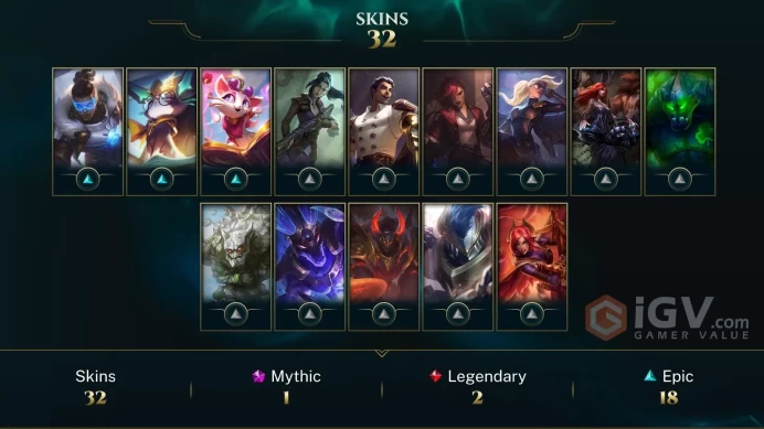 EUW EMAIL CHANGEABLE 46 CHAMPIONS 24kbe 5k oe 32 SKINS+ Inv Prestige True Damage Senna 30 ME LAST PLAY 2022
