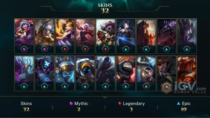 NA EMAIL CHANGEABLE 60 CHAMPIONS 32 SKINS 30 ME Annie-Versary Prestige Obsidian Dragon Sett LAST PLAY 2022