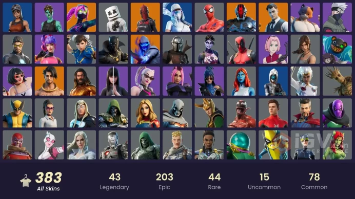 [PC/PSN/XBOX/NIN] 383 skins | Renegade Raider | Gold Midas | Gold Brutus| Gold Meowscles| Naruto Uzumaki | Cobalt Snowfoot | Xander | Valeria | 