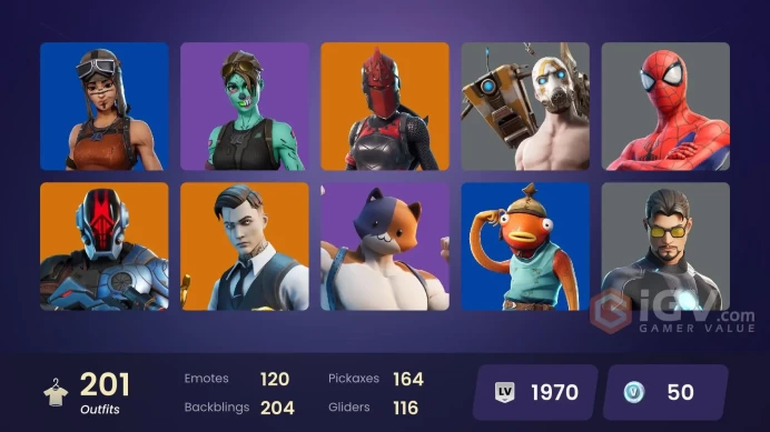 [ALL PLATFORMS]-201 Skin-Unchained Ramirez-Renegade Raider-Scout OG-Psycho Bandit-Tempest-Midas-NITE Unit Sniper-FULL ACCESS-BEST SELLER-