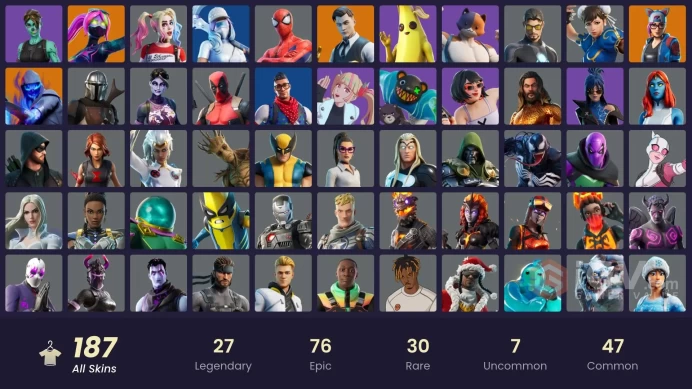 (PC PSN XBOX) 187 skins | Prodigy | Carbon Commando | Era | Lynx | Paradigm (Reality-659) | Fade | Optimus Prime | Ronin | The Imagined | Valeri