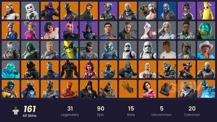 [PC] FA / 142 SKINS / IKONIK / THE REAPER / BLUE SQUIRE / ROYALE KNIGHT / OMEGA (STAGE 5) / SUB COMMANDER / HAVOC / TRAILBLAZER /