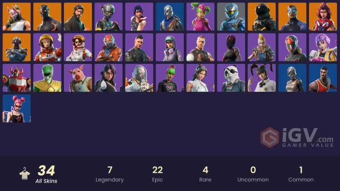 FA / 32 SKINS / SPARKLE SPECIALIST / THE REAPER / BLUE SQUIRE / ROYALE KNIGHT / ELITE AGENT / STAGE 5 / VALOR / CARBIDE / OMEGA /