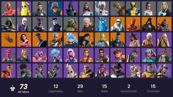 Fortnite Account [PC] 73 skins | Omegarok |Hybrid | Ronin | Spectra Knight | Sentinel | Ruin | Blackheart |  Dark Red Knight | 50 VBe | Nezu