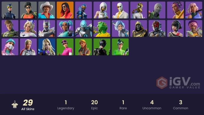 Fortnite Account [PC] 29 skins | Joltara | Die With A Smile Bruno | Catwoman Comic Book Outfit | Robin| 200 VB