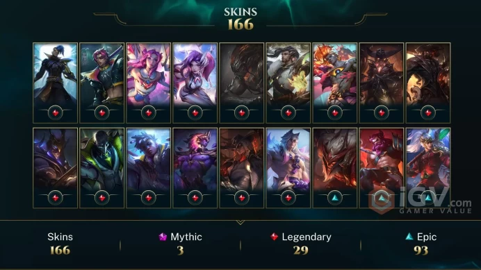 [EUW] S16! - SPLIT 2! Diamond 4 71 LP - 166 Skins - Full Champ - 433 Level - Ranked Ready - Full Access