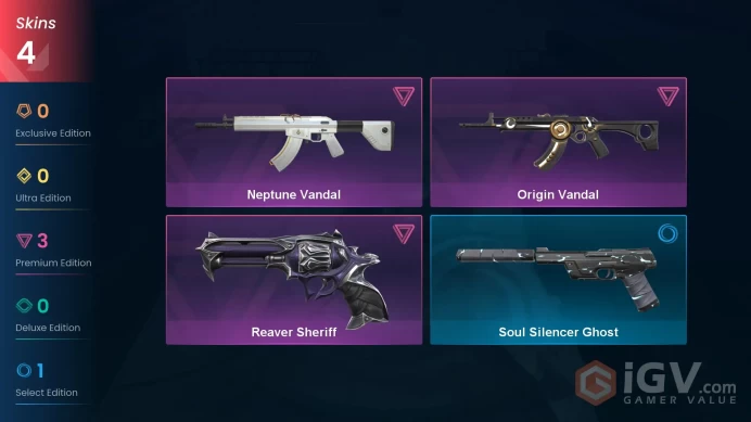EU | VP 475 | LVL 83 | Origin Vandal | Neptune Vandal | Reaver Sheriff | Soul Silencer Ghost | V0261