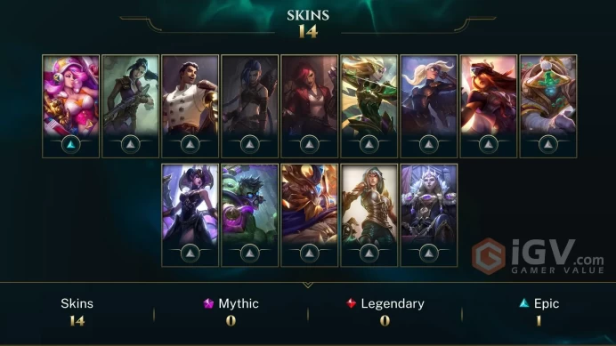 [EUW] Season 2026 - Gold 2 - 0W - 1L - 12K Be - Placements - 16 Skin Shard- Safe - Instant Delivery