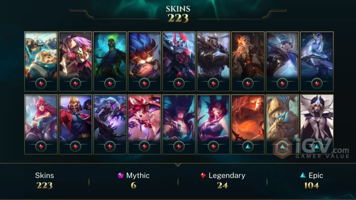 LAS - SILVER 1 - 172 Champ - 217 Good Skins(3 Ultimate, 6 Mythic, 24 Legendary, 100 Epic) - 67.7K BE - 571 LVL -HANDMADE - FULL ACCES - CHEAP