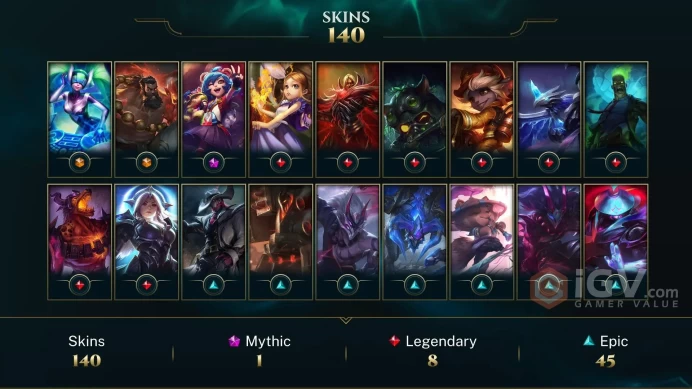 Eune Unk- 140 Good Skin- 5315 RP I FULL CHAMP I INSTANT DELIVERY I FULL ACCES I SAFETY