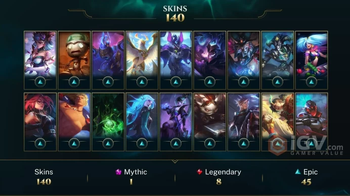 Eune Unk- 140 Good Skin- 5315 RP I FULL CHAMP I INSTANT DELIVERY I FULL ACCES I SAFETY
