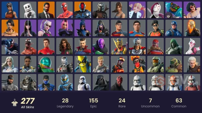 [ALL PLATFORMS]-277 Skin-331 Pickaxe-280 Emotes-158 MAXED STYLE-FULL ACCESS-BEST SELLER-