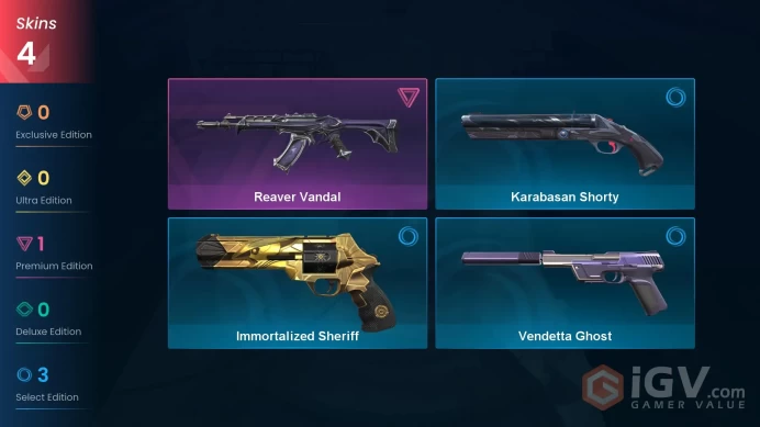 LA | VP 25 | LVL 87 | Reaver Vandal | Vendetta Ghost | Karabasan Shorty | Immortalized Sheriff | V0789