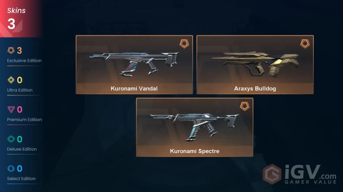 [EU] 3 SKINS | Araxys Bulldog  | Kuronami Spectre | Kuronami Vandal