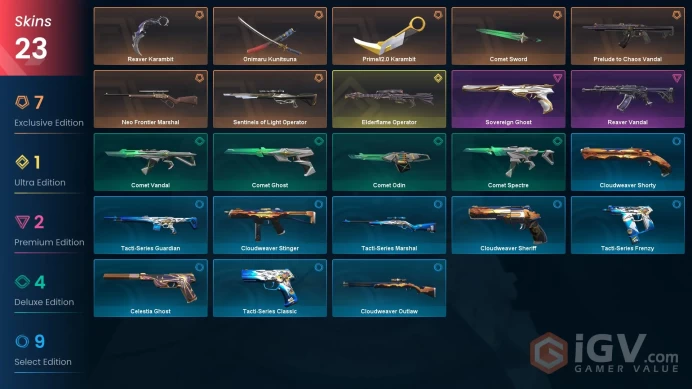 [NA] 23 SKINS | 3 KNIVES |Onimaru Kunitsuna, Prime//2.0 Karambit, Reaver Karambit, Sovereign Ghost, Reaver Vandal