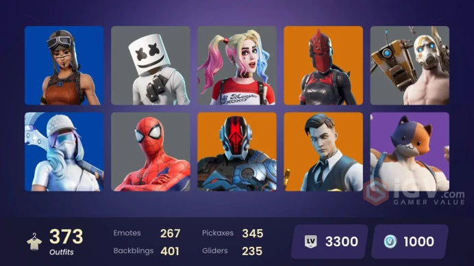 [ALL PLATFORMS]-373 Skin-346 Pickaxes-267 Emotes-FULL ACCESS-BEST SELLER-