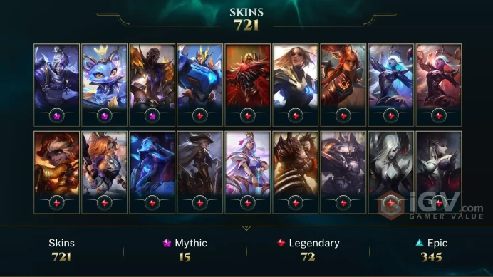 EUNE | 721 SKIN | PLATIN IV | 606 LVL | 89K+ BE | MAIL CHANGEABLE LEAGUE OF LEGENDS ACCOUNT