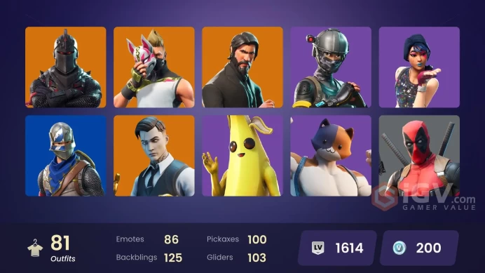 [PC/XBOX] 81 skins | Black Knight | Sparkle Specialist | The Reaper | Blue Squire | Royale Knight | Elite Agent | Valor | Omegarok | 200 VB