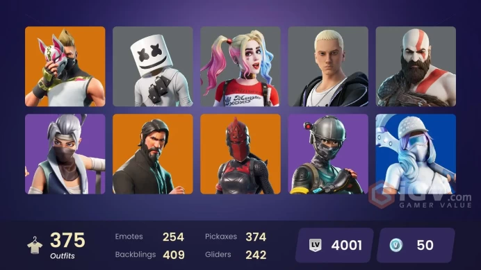 [PC/XBOX/NIN] 375 skins | OG STW | The Reaper | Gold Kratos | Leviathan axe | Keri Commander | Rogue Agent | Derby Dominator | Era 