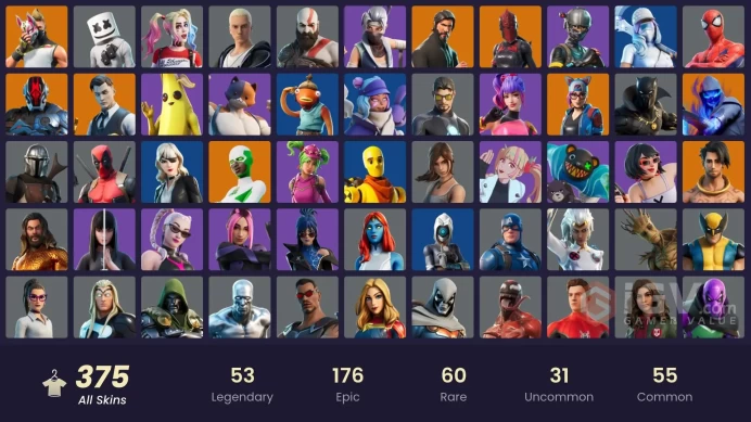 [PC/XBOX/NIN] 375 skins | OG STW | The Reaper | Gold Kratos | Leviathan axe | Keri Commander | Rogue Agent | Derby Dominator | Era 