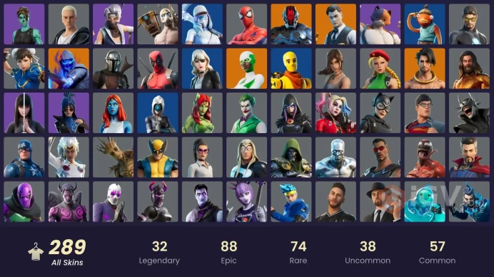 [PC/PSN/XBOX/Nintendo]  289 skins F/A :  Leviathan Axe | OG STW | Merry Mint Axe | Gold Meowscles | Gold Midas | Gold Brutus | Gold TNTina | Cur