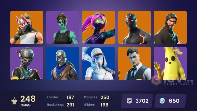 [PC] 248 skins | OG STW | The Reaper | Blue Squire | Royale Knight | Elite Agent | Blue Team Leader | WORLD CUP | Gold Midas | 650 VB