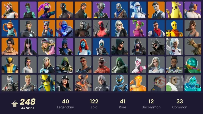 [PC] 248 skins | OG STW | The Reaper | Blue Squire | Royale Knight | Elite Agent | Blue Team Leader | WORLD CUP | Gold Midas | 650 VB