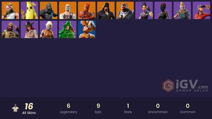 | PC/PSN/XBOX | 16 SKINS | Blackheart | Drift | Enforcer | Hybrid | Ragnarok | The Scientist | Huntress | Sidewinder | Rook | 0 VBUCKS | FoQQ5 |