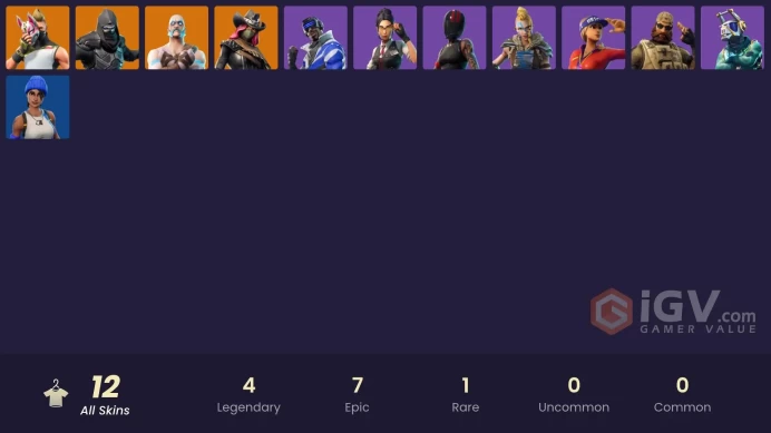 | PC/PSN/XBOX | 12 SKINS | Enforcer | Drift | Ragnarok | Calamity | Blue Striker | Sledgehammer | Huntress | Rook | 200 VBUCKS | Fnm8o |