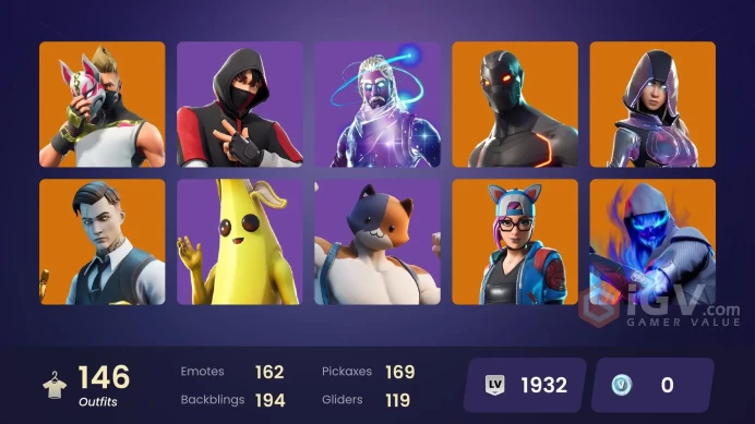 [PC] 146 skins | OG STW | Galaxy | IKONIK | Glow | Gold Midas | Lina Scorch | Gear Specialist Maya | Blackheart | Zeus | Calamity | Hades | 0 VB