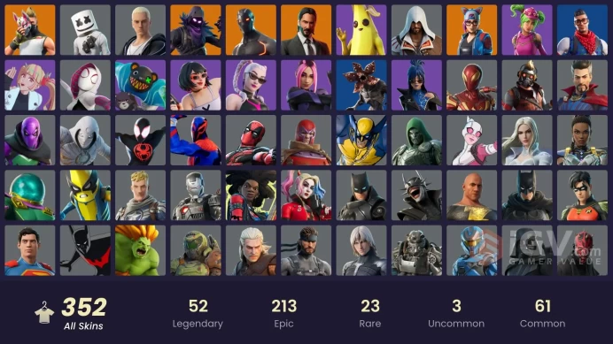 [PC/PSN/XBOX] FA / 352 SKINS / BLUE TEAM LEADER / EXPLORER EMILIE / BLUE STRIKER / PRODIGY / BLACK ADAM / CARBON COMMANDO / OG STW