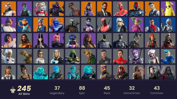 [PC/PSN/XBOX/Nintendo] 245 Skins FA | Travis Scott | Glow | Astro Jack | The Paradigm | Skull Trooper | Parental Controls |