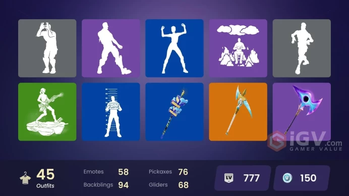 Fortnite Account [PC] 45 skins | Renzo the Destroyer | Era | The Imagined | Omegarok | Dark Vanguard | Spectra Knight | 150 VB