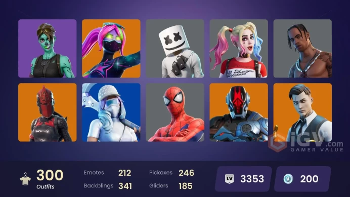 [PC/PSN/XBOX/Nintendo] 300 skins | Travis Scott | Leviathan Axe | OG STW | Gold TNTina | Gold Midas | Gold Brutus |