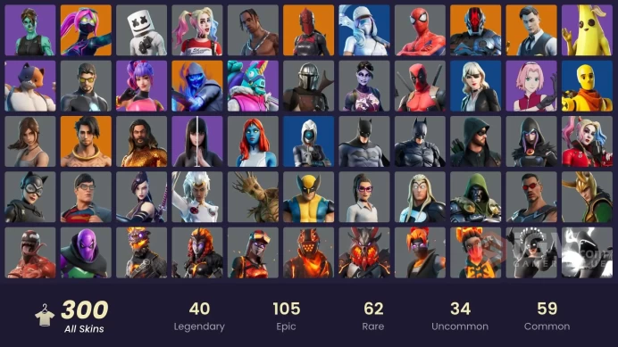 [PC/PSN/XBOX/Nintendo] 300 skins | Travis Scott | Leviathan Axe | OG STW | Gold TNTina | Gold Midas | Gold Brutus |