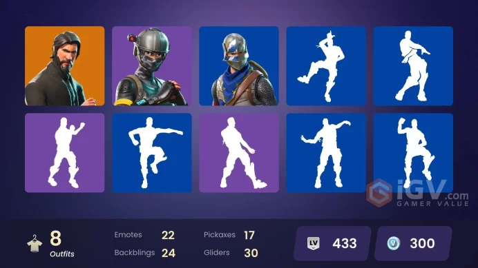 [PC/PSN/XBOX/Nintendo] 8 skins | The Reaper | Blue Squire | Royale Knight | Elite Agent | Mako | Take The L |