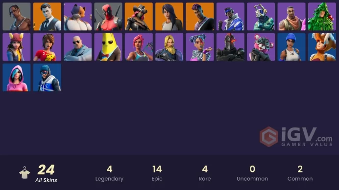 [PC/PSN/XBOX/Nintendo] 24 skins | Travis Scott | Blue Team Leader | Gold Midas | Point Patroller |